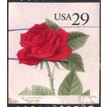 USA, FLOWERS, , Red Rose, white 1993, 29c, #2