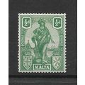 Malta.SG124 1/2d Green.Mounted Mint.Dec19