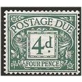 1924 D15 4d Dull Green Postage Due Mounted Mint...