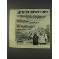 1977 Sabena Airlines Ad - African Adventure