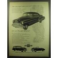 1949 Chevrolet Ad - Style De Luxe Sport Coupe; Station Wagon and Convertible