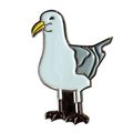 Seagull Standing Bird Seaside 25mm Metal Enamel...