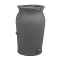 Dark Grey Granite 50-Gallon Plastic Urn Rain Ba...