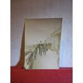 2 MEN ON A SEASIDE PROMENADE small vintage phot...