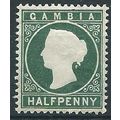 Gambia 1887 SG21 1/2d Myrtle-Green Wmk Crown CA...