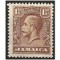 Jamaica 1929 SG109 1 1/2d Chocolate Mounted Min...