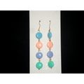Fun vibrant multi colour acrylic disc 65mm long...