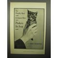 1908 Packer's Tar Soap Ad - Kitten, Don't Scratch
