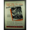 1937 Babcock & Wilcox Integral-Furnace Boilers Ad - Port Arthur