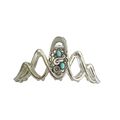 Large hair claw clip turquoise blue and silver ...