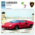 Collectors Club card. Classic Cars. Lamborghini...