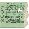 G.W.R. Edmondson Ticket - Newport High Street t...