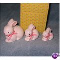 Russ Berrie Bunny Family Ceramic Figurines Rabbits