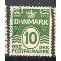Denmark 1921 - 10ore green - numeral - used