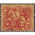 PORTUGAL, Seal of King Dinis, horseback, orange...