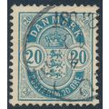 Denmark AFA 36B/Scott 48, 20ø blue Arms type wm...