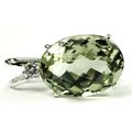 Green Amethyst (Prasiolite), 925 Sterling Silve...