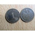 1908a 1 Pfennig Germany Empire Coin