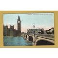 London - Westminster Bridge And Clock Tower - P...