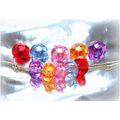 15 no. Faceted Multi Coloured 15 mm Beads Craft...