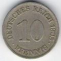 ALLEMAGNE 10 pfennig 1905