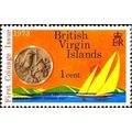 BVI 1973 Coin 1c Green Carib Humming Bird Unmou...