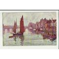 Yorkshire WHITBY High Tide Tuck Oilette Postcar...
