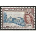 Montserrat 1955 SG144 12c Blue & Red-Brown Moun...