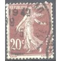 France 1925 - 20c purple - Sower - no ground - ...