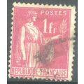 France 1937 - 1fr rose - Peace - used 3