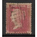 GREAT BRITAIN QV 1858 - 79 1d PENNY RED PLATE 8...