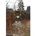 Decorative 4"x6" Etched Oval Beveled Glass LOVE...