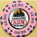 Akwasasne. $2.50 Casino Chip. Hogansburg, NY. Z63.