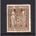 New Zealand - 1931-40 - 2/6d Deep Brown (sg F14...