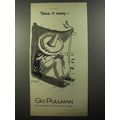 1954 Pullman Railroad Car Ad - cartoon by Barney Tobey - Take it easy