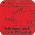 BEER MAT - GREENALL WHITLEY BREWERY - SMILE PLE...