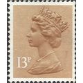 GB, Queen Elizabeth Machin, light brown 1984, 13p