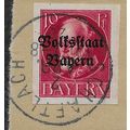 GER (BAVARIA) 1919 10pf KING LUDWIG III' (OVPT)...