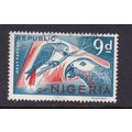 NIGERIA 1965-6 9d PARROT USED SG179