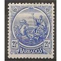 Barbados 1921 SG222 2 1/2d Ultramarine Mounted ...
