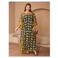 Plus Size clothing lace embroidered long dress ...