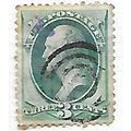 USA 1870 NATIONAL BANK NOTE 3c WASHINGTON TARGE...
