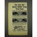 1940 Murine For Your Eyes Ad - Quick Relief