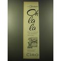 1959 Ciro Oh La La Perfume Ad - For Christmas ..give Oh la La