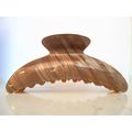 Large golden brown hair claw clip for thick hair