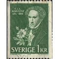 SWEDEN, Carl Jonas Love Almqvist, green 1966, 1Kr