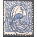 NSW 1888 - SG 254c - 2d blue - Emu - used 3