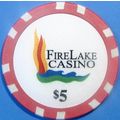 Firelake Grand. $5 Casino Chip. Shawnee, OK. X03.