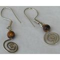 Brown greek earrings