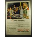 1944 Canada Dry Water and Ginger Ale Ad - Overheard in the best places